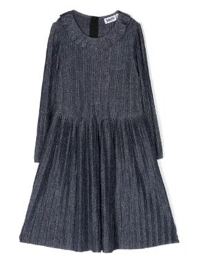 Molo Coralia Metallic Dress in Navy Sky | Size 110/116 (5–6Y)